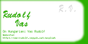 rudolf vas business card